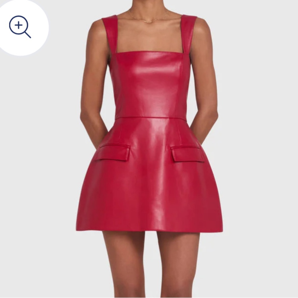 Amanda Uprichard Bethany Skort Romper - Scarlet Red